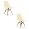 Židle OSAKA krémová / přírodní nohy x 2