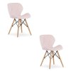 Židle LAGO Velvet - růžová x 2