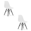 Židle OSAKA bílá / nohy černé x 2