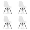 Židle OSAKA bílá / nohy černé x 4