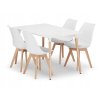 Obdélníková stolová sestava ADRIA 120x80 bílá + 4 židle MARK bílá
