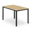 Obdélníková stolová sestava TESSA 120x60 světlý dub + 4 židle OSAKA černá