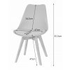 Set čtvercový stůl 80x80 dub sonoma + 4 židle MARK grey