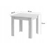 Set čtvercový stůl 80x80 dub sonoma + 4 židle MARK grey