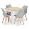Set čtvercový stůl 80x80 dub sonoma + 4 židle MARK grey