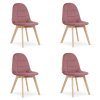 Židle BORA - tmavě růžový samet x 4