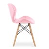 Židle LAGO z ekokůže - růžová x 1