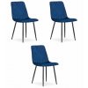Židle TURIN - tmavě modrý samet x 3