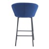 Hocker GATTA - tmavě modrý samet / černé nohy x 1