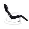 Houpací křeslo s nastavitelnou podnožkou bílé a černé barvy