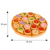 Dřevěná pizza na krájení se suchým zipem pro děti 27 prvků