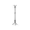 Stojanový věšák s 16 háčky na oděvy, černý kov, od