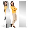 Velké stojací obdélníkové zrcadlo, úzký rám, 148 cm