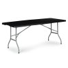Zahradní skládací banketový stůl 153 cm - černý
