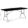 Zahradní skládací banketový stůl 153 cm - černý