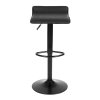 Barová židle, otočná podnožka, výškově nastavitelná, černá ekokůže
