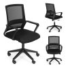 Kancelářská židle, otočná, tvarovaná, výškově nastavitelná, černá,