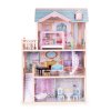 Velký dřevěný domeček pro panenky, 3 patra, 11 kusů nábytku,
