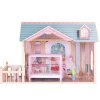 Velký dřevěný domeček pro panenky, 3 patra, 11 kusů nábytku,
