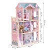 Velký dřevěný domeček pro panenky, 3 patra, 11 kusů nábytku,