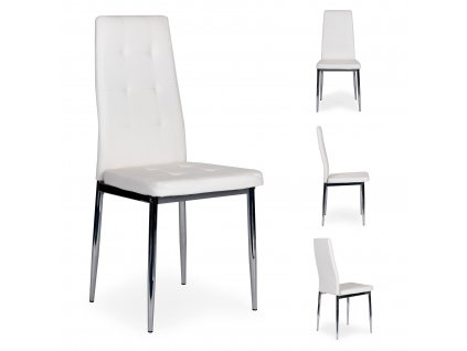 Stoličky sada stoličiek do obývačky chróm 4x