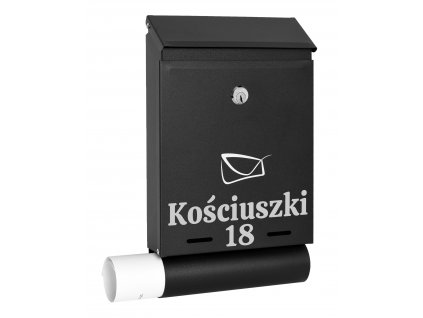Hadvar poštová schránka čierna s nápisom