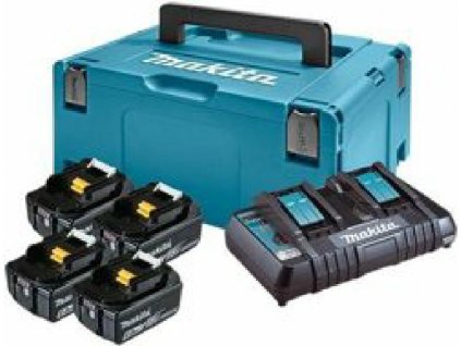 MAKITA.18V SADA NAPÁJACIEHO ZDROJA (BL1860Bx4+DC18RD) MAKPAC