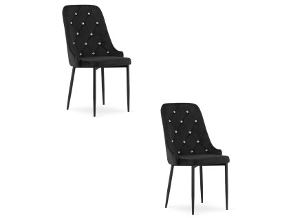 Stolička AMORE - čierna x 2