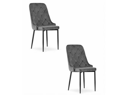 Stolička CAPRI - sivá x 2