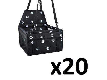 Prepravka pre psa do auta - čierna x 20