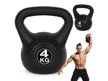 Kettlebell 4 kg na cvičenie, činka, lopta, fitness záťaž,