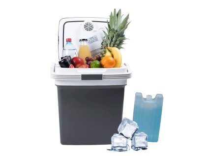 Prenosná autochladnička, 29 l, 220-240V DC12V, funkcia ohrevu, bezplatná vložka, grafit