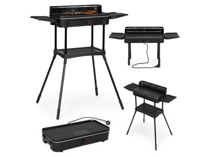 elektrický gril 3 v 1 - stojaci a stolný, grilovacia doska, odkvapkávacia miska, termostat