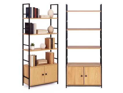 Priemyselný podkrovný regál so skrinkou a 4 policami