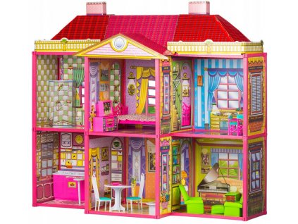 Domček pre bábiky Vila + nábytok