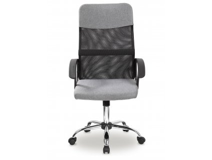 Otočná kancelárska stolička so sieťovaným operadlom, sivá