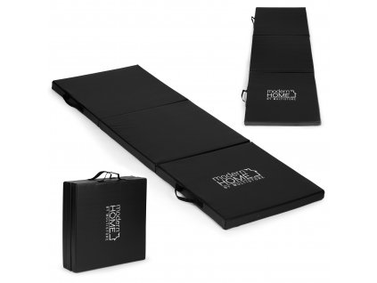 Čierny gymnastický matrac na fitness cvičenia, 182x60cm