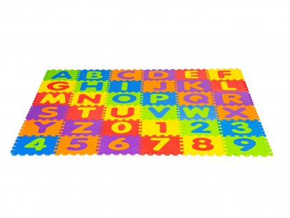 Veľká penová podložka EVA pre deti písmená čísla 178x178 cm 36 ks.
