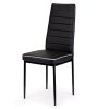 Súprava 4 stoličiek z ekokože 96 x 41x 42 cm čierna