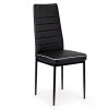 Súprava 4 stoličiek z ekokože 96 x 41x 42 cm čierna
