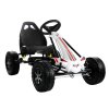 Čierno-biele nafukovacie kolesá motokáry Monster Pedal Go-Kart