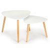 Sada 2 konferenčných stolíkov, biela škandinávska doska
