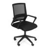 Kancelárska stolička, otočná, tvarovaná, nastaviteľná výška, čierna,