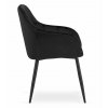 Stolička FORIO - čierny zamat / čierne nohy x 1