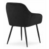 Stolička FORIO - čierny zamat / čierne nohy x 1