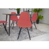 Stolička OSAKA cinnabar / čierne nohy x 1