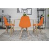 Stolička OSAKA oranžová / prírodné nohy x 1