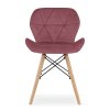 Kreslo LAGO Velvet - tmavoružové x 4