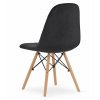 Stolička DUMO - čierny zamat x 4