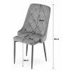 Stolička CAPRI - sivá x 2